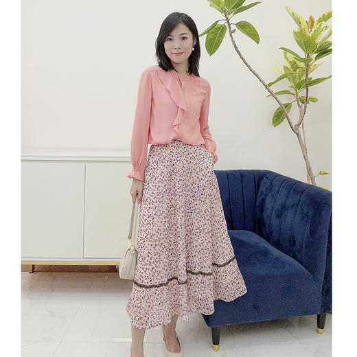 EIIR司歌雪纺印花伞裙气质半裙EC881399 商品图3