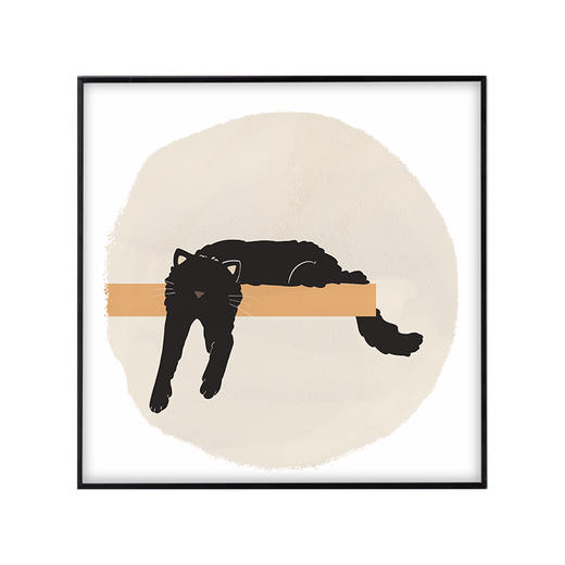 多喜爱布艺装饰 法式奶油风慵懒猫咪系列挂画cs 商品图4