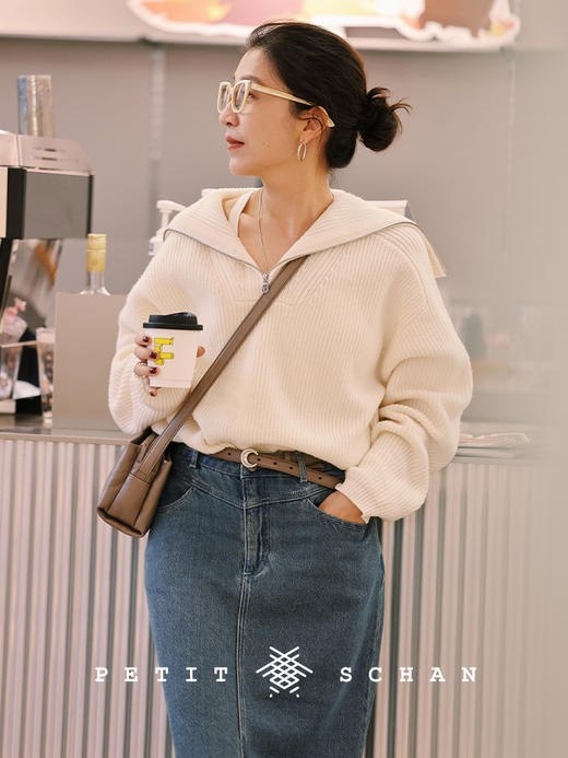 PETIT SCHAN小闪 ACC#009 fly me to the moon 大月亮 意大利进口头层油腊皮黄铜扣大月亮腰带 商品图4