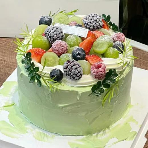 森系INS风简约抹茶蛋糕-提前2小时预定 商品图0