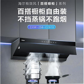 海尔（Haier）吸油烟机CXW-258-C2910免频清洗 350齐平标准柜完美融合橱柜安装（厂）
