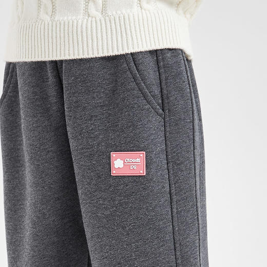 笛莎Deesha 女童裤子2023冬季新款女童宽松阔腿收脚休闲裤 商品图3