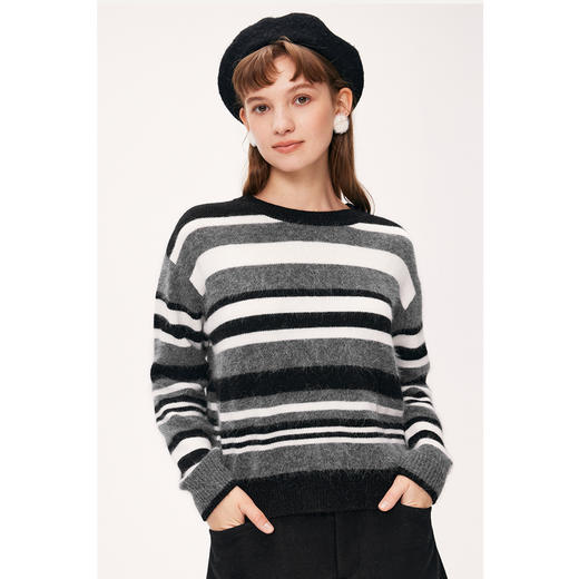 【严选】诗凡黎冬宽松H廓形圆领套头衫7EA433321 商品图2