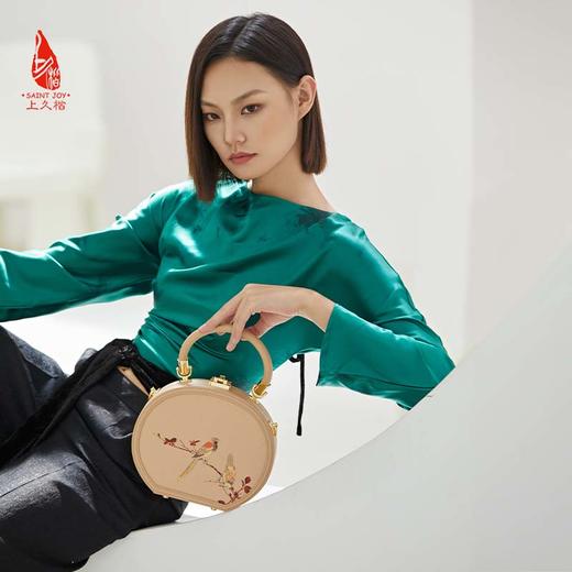 SAINTJOY/上久楷 宋锦女式拎包   鹊上枝头 BWS23A0402 商品图1