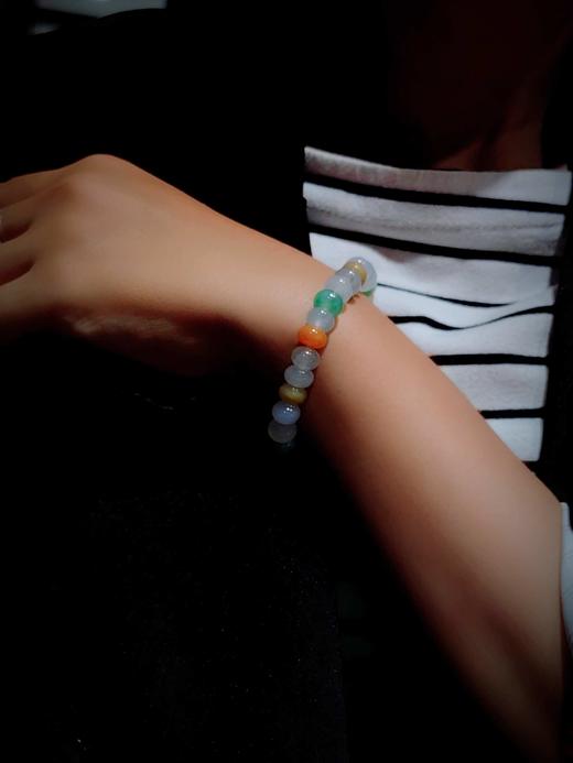 糖果色翡翠算盘珠串 商品图1