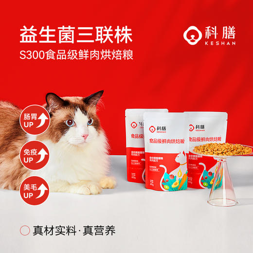 科膳S300全价低温烘焙猫粮幼猫成猫全阶段无谷鲜肉锁鲜小包装 商品图6