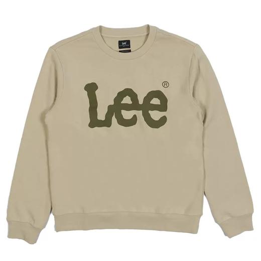 Lee商场同款23早秋新品标准版印花Logo男圆领卫衣休闲LMT006571201764K11000 商品图2