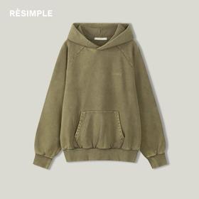 1F【RESIMPLE】简单点2023新款oversize连帽情侣装卫衣高级感卫衣