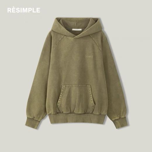 1F【RESIMPLE】简单点2023新款oversize连帽情侣装卫衣高级感卫衣 商品图0