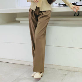 【百图lulu定制】【随性休闲裤】【送棕色腰带】髙捻髙密  精纺  双褶  直筒裤 西裤