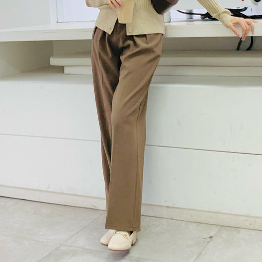 【百图lulu定制】【随性休闲裤】【送棕色腰带】髙捻髙密  精纺  双褶  直筒裤 西裤 商品图0