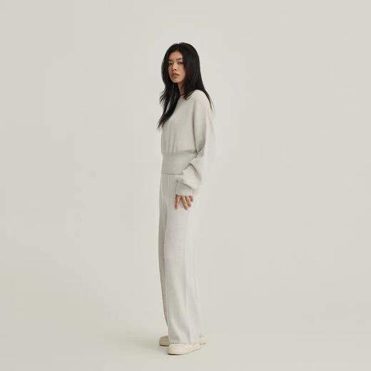 1F【RESIMPLE】简单点 基础款宽松羊毛针织衫女 圆领收口上衣女款 商品图3