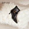 Dfuse迪芙斯冬季新款复古短靴细高跟踝靴加绒加厚DF34116016/DF34118016 商品缩略图4