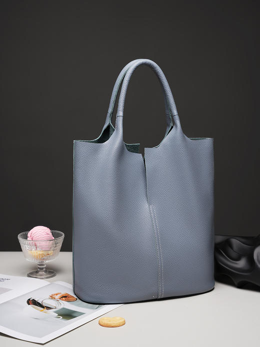 大容量通勤托特包，小众简约感女士百搭软皮托特单肩手提包QSL-2370 商品图0
