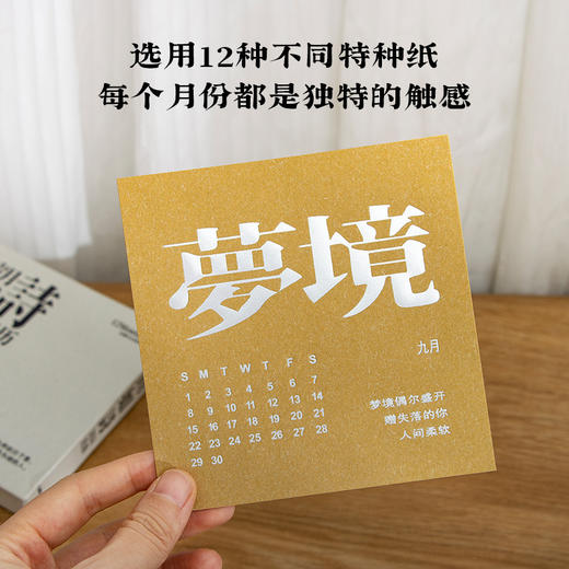【岁月如诗❗️年高颜值日历】细腻的纸质与独特的设计，岁月如诗年月历文艺高颜值台历ins风简约桌面摆件日历马年好礼物新年礼盒年货礼盒 商品图2