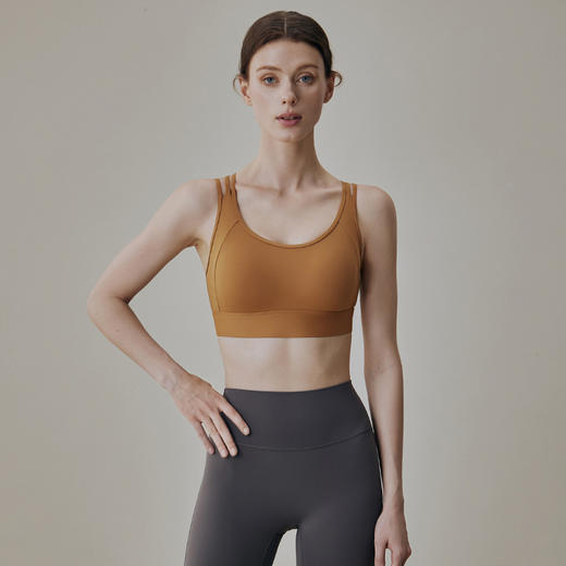 跃牌【瑜见伽人系列】性感交叉美背瑜伽文胸一体式运动内衣 YX1094 商品图1