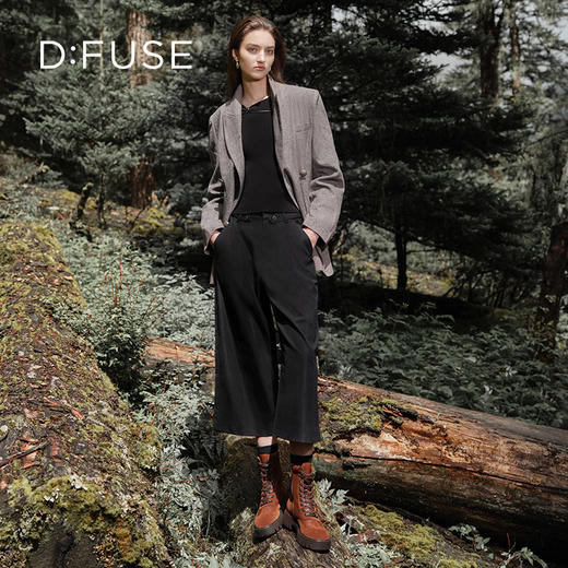 Dfuse迪芙斯冬季新款圆头经典系带马丁靴厚底短靴DF34116001/DF34118001 商品图1