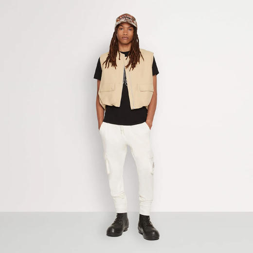 MOOSE KNUCKLES 男士金属驼鹿指节徽标休闲运动裤 米色 M33MR777 1103 商品图3