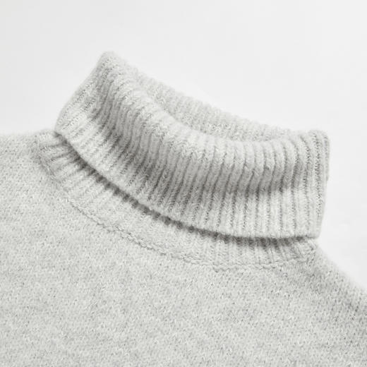 复古高领针织毛衣女秋冬新款港风软糯针织衫宽松慵懒上衣V2232585 商品图5