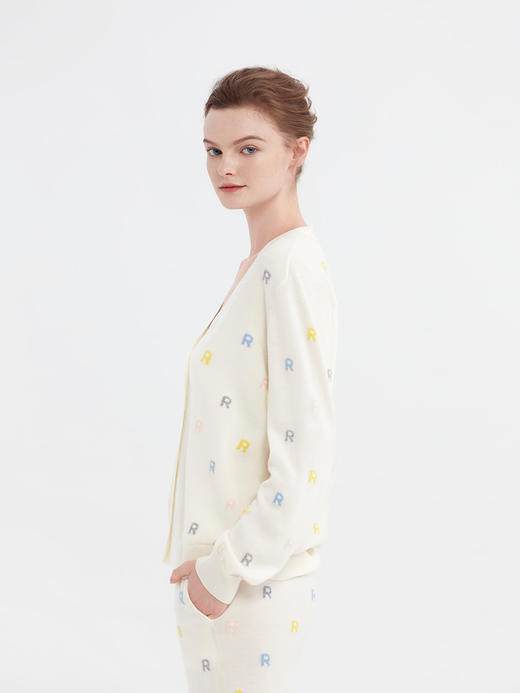 【ROYALCOVER】罗卡芙 亲肤柔软100%绵羊毛字母波点R羊毛开衫羊毛长裤 商品图3