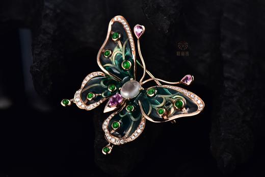 【福叠翩翩】空窗珐琅蝴蝶胸针   XZ2310029 商品图2