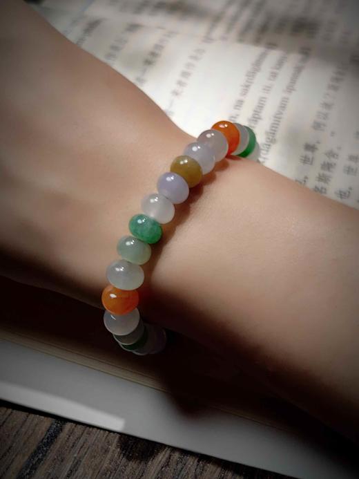 糖果色翡翠算盘珠串 商品图6