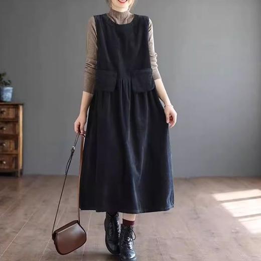 裁缝学苑AX128灯芯绒背心裙纸样女装中长款大摆无袖连衣裙样板图 商品图4