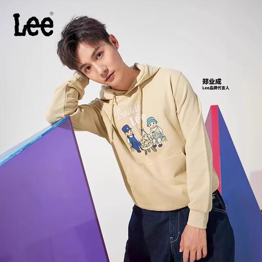 【郑业成同款】Lee23秋冬新品buddy Lee标准连帽长袖男女同款卫衣LUT006235CRU00FK11000 商品图0