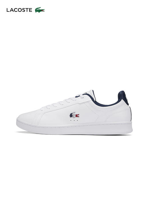 【海南专供价】Lacoste法国鳄鱼男鞋白色皮革舒适运动低帮小白鞋板鞋45SMA0114 商品图0