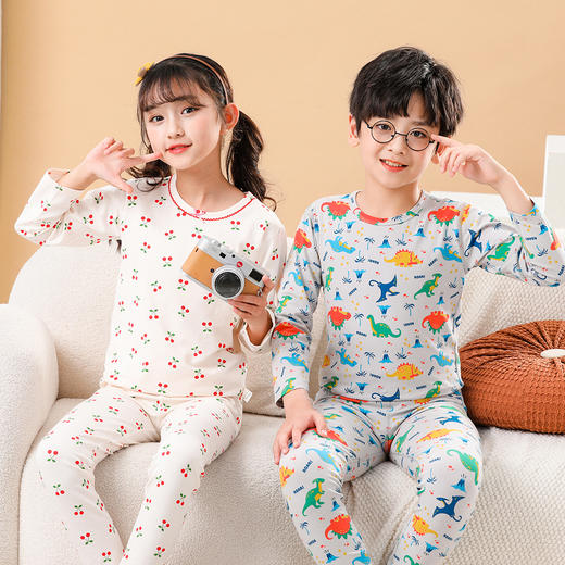 5A抗jun高弹莱卡棉内衣套装 柔软保暖舒适 A类母婴标准 可男女宝可亲子 商品图2