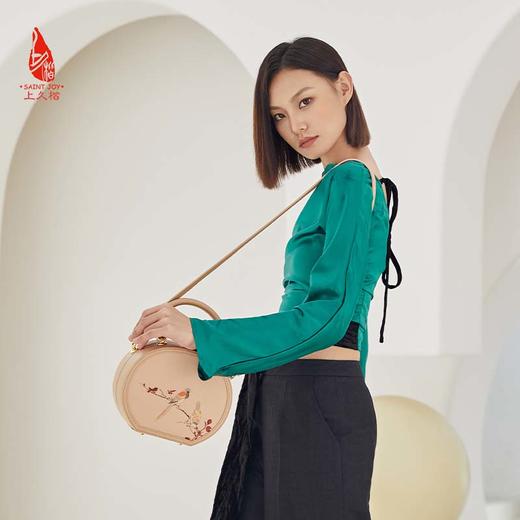 SAINTJOY/上久楷 宋锦女式拎包   鹊上枝头 BWS23A0402 商品图8