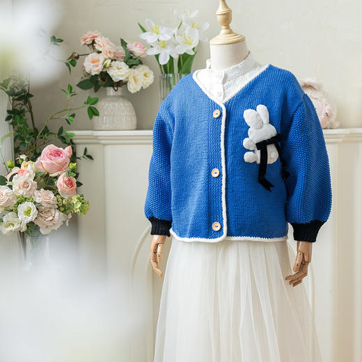 苏苏姐家萌兔亲子开衫手工编织羊毛外套毛线团材料包 商品图2