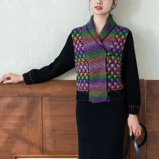 苏苏姐家焕然青果开衫手工编织衣服毛线团自制材料包 商品图2