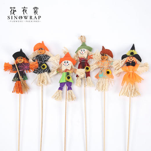 万圣节女巫稻草人（5个/包） 商品图0