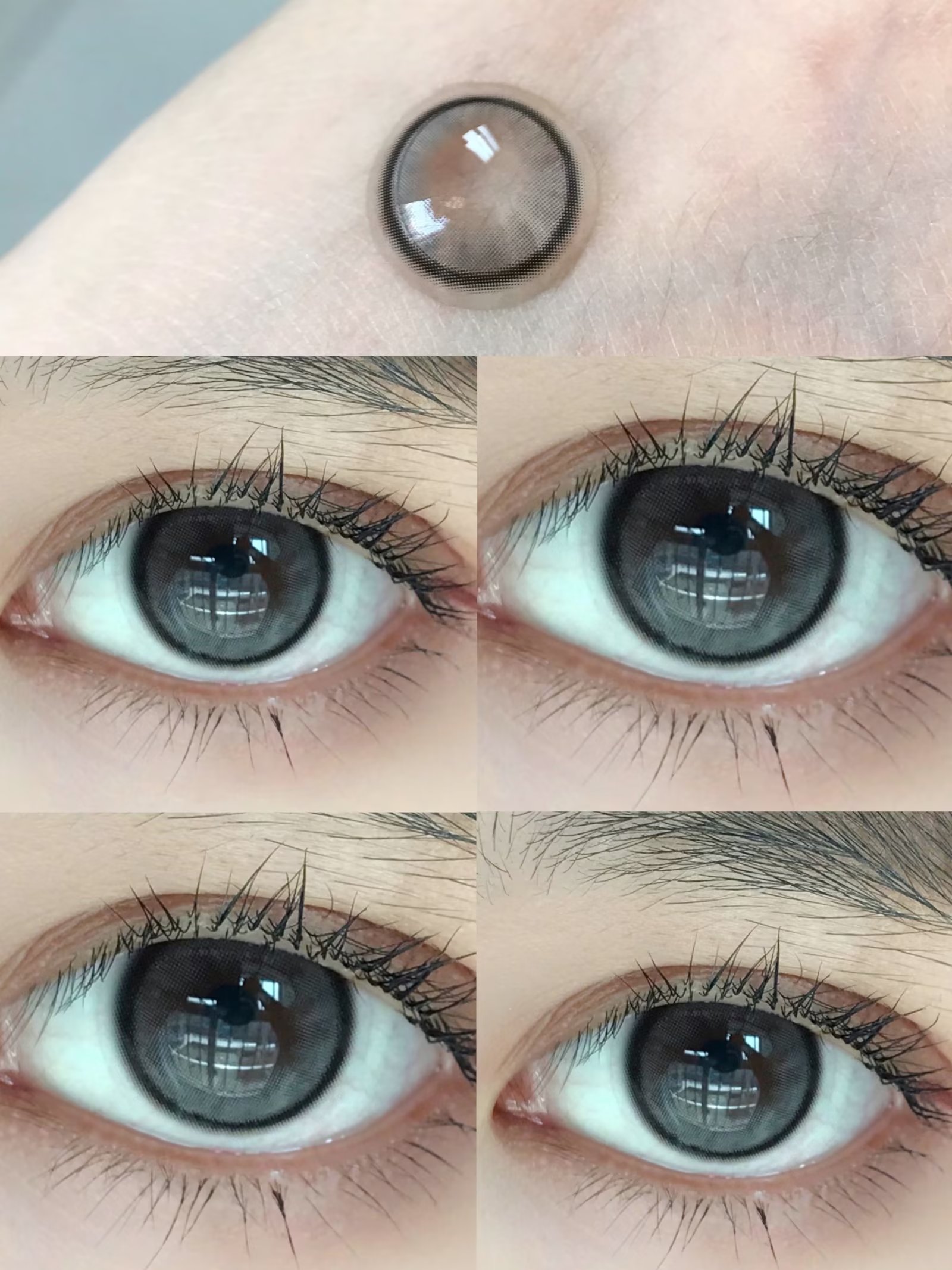 YUKICON 日抛/年抛双版本隐形眼镜 晶沙灰 14.2mm 日抛1盒/10片 年抛1副/2片 日抛左右度数不同需两盒-VVCON美瞳商城10