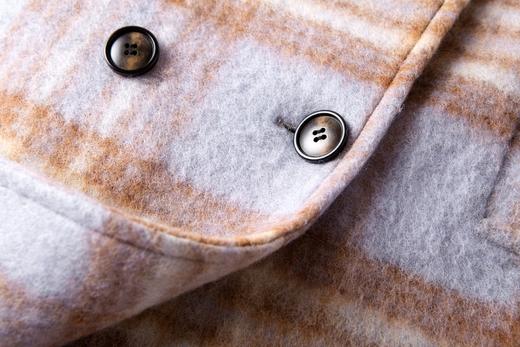 【商城同款】麦檬格纹呢子大衣4BA170841 商品图2