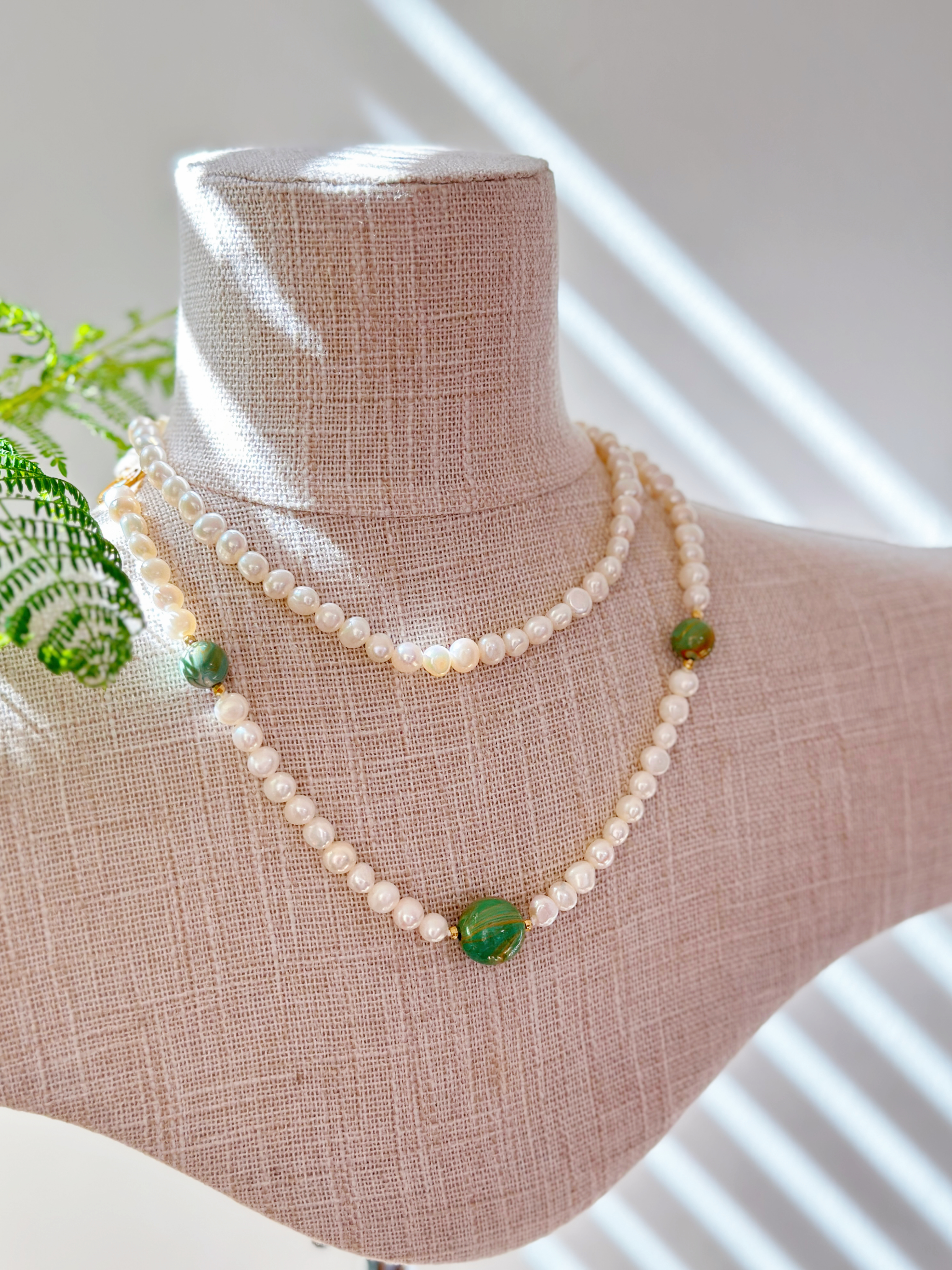 爱的记忆系列青鸟传佳音·天然巴洛克珍珠多用项链