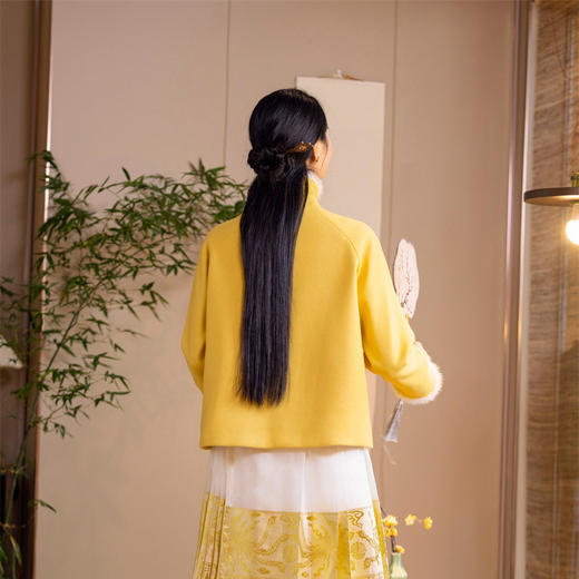 FLZD-A9490新中式刺绣中国风汉服秋冬款长袖唐装妮子上衣复古改良旗袍外套 商品图1