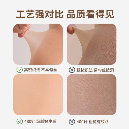 弗利少女光腿神器女春秋冬裸感丝袜黑丝不易勾丝打底连裤袜 商品图2