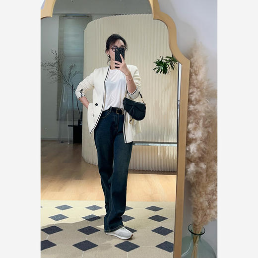 【特价商品不退不换】【可可推荐】复古回潮 直筒牛仔裤 拉长腿部|修饰腿型 篙腰弹力 宽松有度 舒适佰搭 商品图8