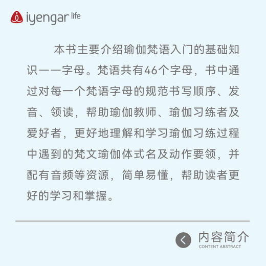 B1196艾扬格Life 《认识字母》 学习瑜伽梵文书籍 商品图2
