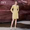 IWY/简约黄色百褶裙西装连衣裙修身收腰秋季新款通勤A字裙Q13329 商品缩略图0