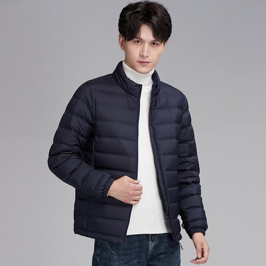 【新款DK】大依优型大码男装立领轻薄羽绒服大号外套休闲加肥加大胖子穿上衣 商品图1