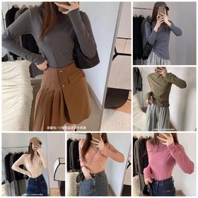 【GZ】无忧购秋冬复古百搭恒温亲肤半高领薄绒打底衫（截单后3-5天发货)