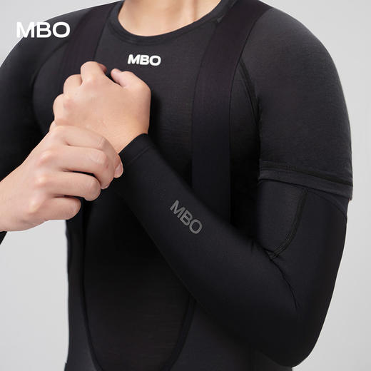 MBO男女保暖抓绒袖套AA160秋冬户外公路车抓绒黑色骑行运动护袖  不补货 (经销商专拍链接，非经销商拍单不发货) 商品图6