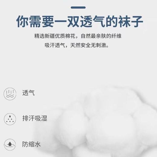 一只鱼抗防臭袜吸汗透气男女四季棉袜7双 商品图5