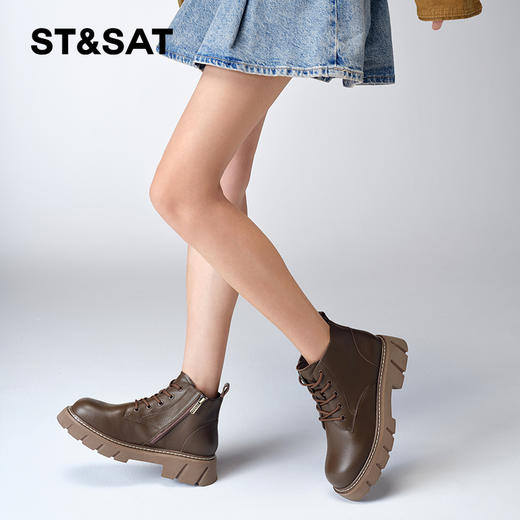 【绒里可选】星期六潮酷厚底休闲马丁靴SS34116539/SS3411853A 商品图3