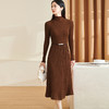 米思阳2025秋冬季新款时尚气质修身显瘦羊毛针织鱼尾连衣裙3129 商品缩略图2