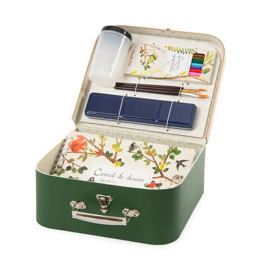 法国 Moulin Roty 花园系列儿童大自然发现小小绘画家水彩手提箱-712415 商品图1