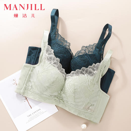 【商场同款】熳洁儿 小胸聚拢蕾丝文胸云感棉无钢圈中厚杯23701530 商品图4